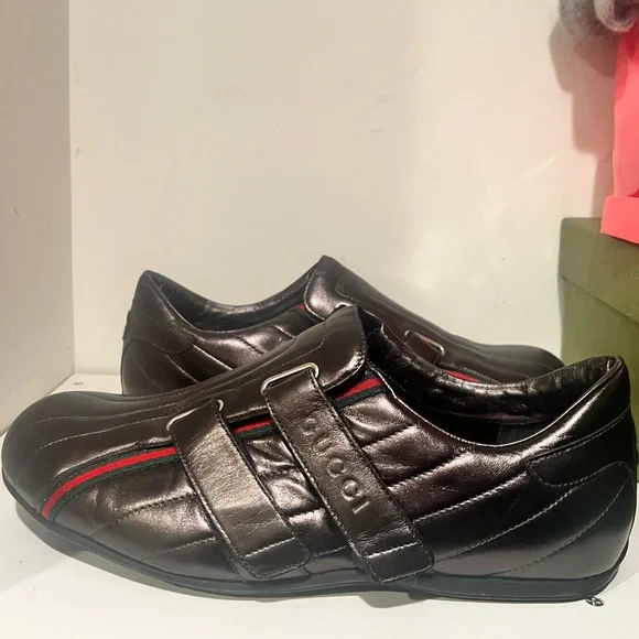 Gucci Cocoa Colt/nappa pantouf/nylon furby Gucci | Shoes | Nib Gucci Gg Guccissima Mens Hitop Nylon  main image 2